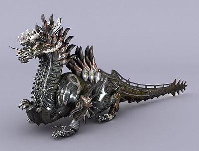 Dragon Machine Dragon Mechanical Dragon Evil Dragon 3d model
