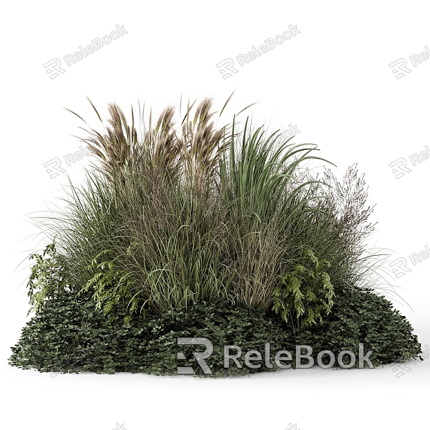 Modern Grass Green Plant Potted Plant model