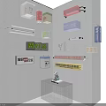 Public Facilities Wall Mounted Directional And Informational Signage With Various Designs