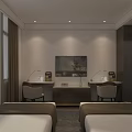 Cozy Hotel Guest Room with Twin Beds Paintings on Wall Window and Nightstand Chair