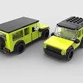 Lego toy blocks jeep buggy 3d model
