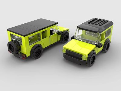 Lego toy blocks jeep buggy 3d model