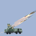 Military Functional Vehicle With Camouflage Paint Multi wheeled Missile Launcher System And Antennas