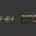 Two Green Metal Storage Boxes With Transparent Lids And Secure Latches