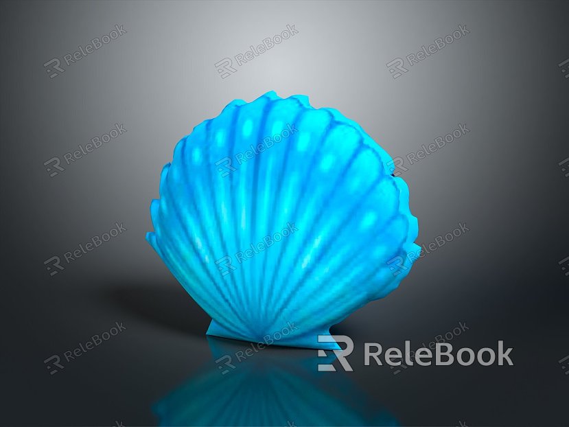 Shell Cartoon Pearl Pink Red Shell Mussel Clam Freshwater Pearl Seawater Pearl Nanyang Pearl model