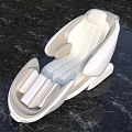 Modern White Massage Chair With Ergonomic Design And Comfortable Supportive Seats