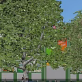 Modern Commercial Shopping Street With Multi level Buildings Storefronts Pedestrians Parked Cars And Green Hedges