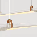 Modern Long Glass Pendant Lights With Leather Straps And Gold Accents Hanging