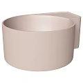 Modern Beige Round Washbasin With Ceramic Surface And Square Extended Countertop 3d model