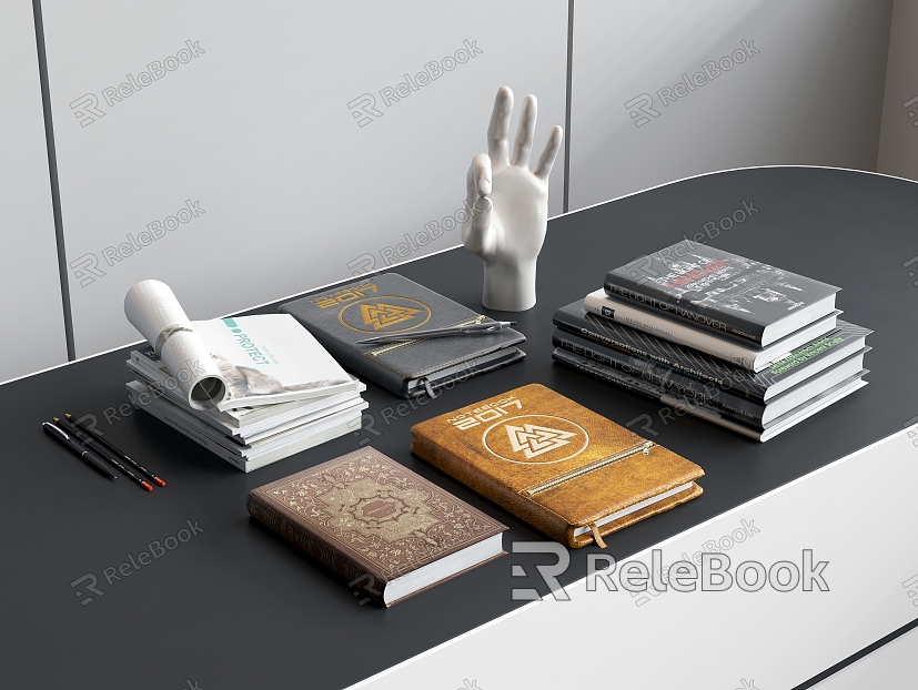 Books Book Notepad Pen Pen Jewelry Ornaments model