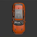 Orange Jaguar Sport SUV With Black Roof Shiny Exterior And Alloy Wheels