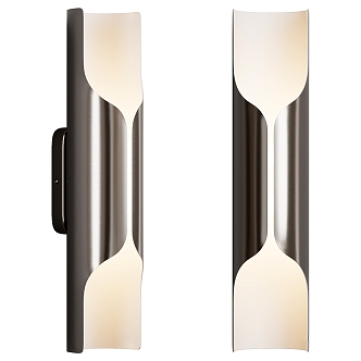 Modern metal curved wall lamp 3d model