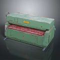 Vintage Green Industrial Machine With Conveyor Belt And Control Panel