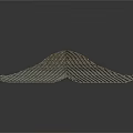 Organ and Hair Structure Model Displaying Umbrella like Slender Strands Arrangement