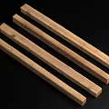 Stone Wood Wooden Sticks Featuring Light Wood Color Natural Texture Arranged on Dark Background