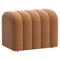 Modern Upholstered Sofa Bench With Curved Design And Multiple Color Options 3d model