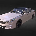 Kia White Sedan With Black Roof Black Wheels And Modern Sleek Exterior Design