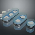 Modern Candles In Transparent Containers With White Wicks And Various Shapes
