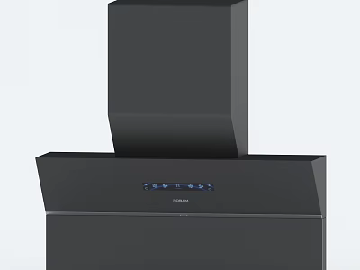 Modern Black Kitchen Range Hood Appliance With Digital Control Panel Design 3d model