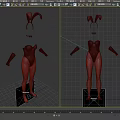 Black Bunny Costume Set With Bodysuit Ears Gloves And Gold Accents
