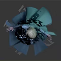 Frozen Elsa Dancing Gracefully In Blue Long Dress With Flowing Skirt And Elegant Pose