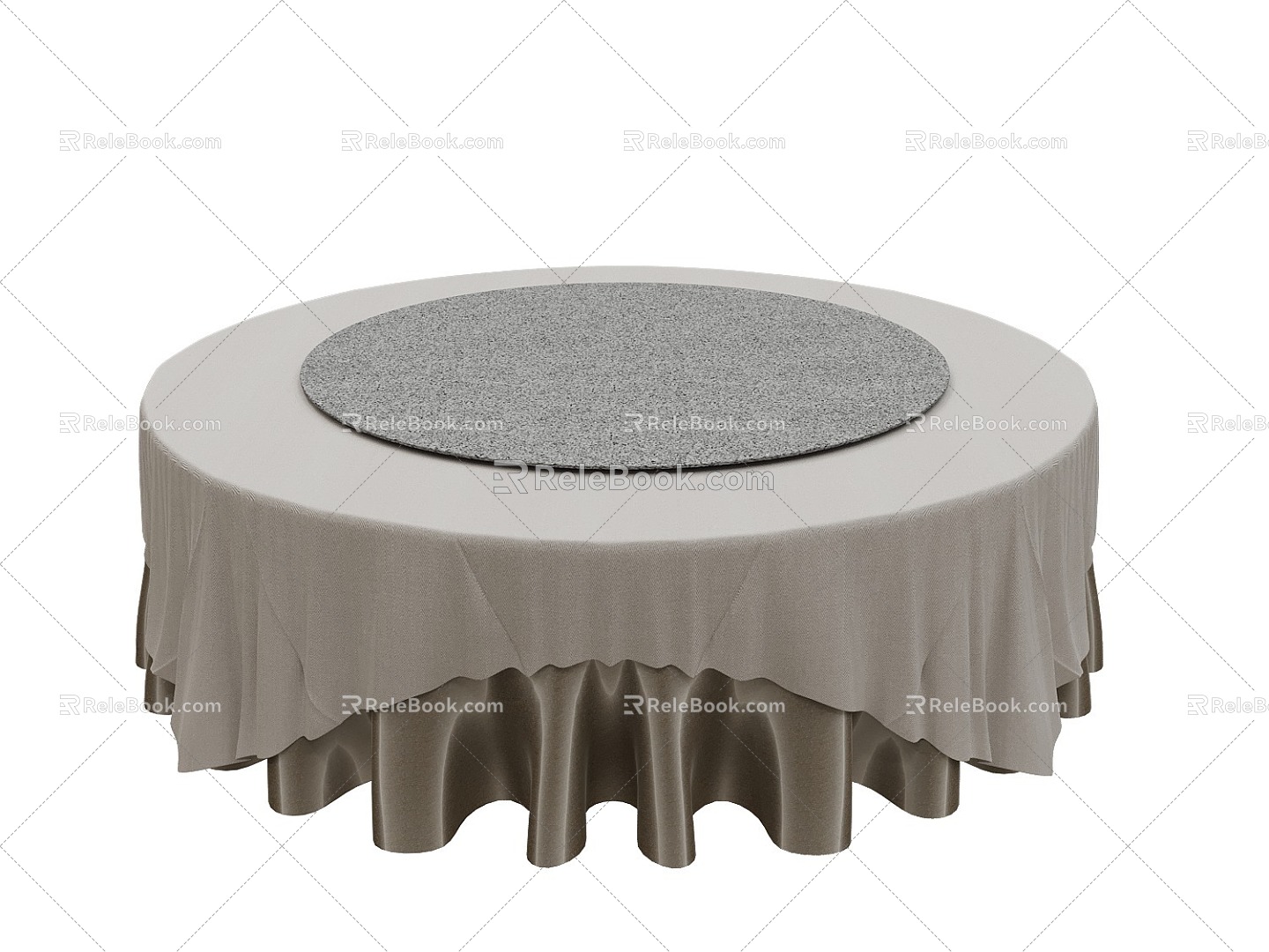 Table Cloth Round Table 3d model