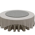 Table Cloth Round Table 3d model