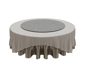 Table Cloth Round Table 3d model