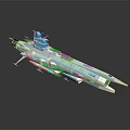 Sleek Metallic Rocket Model With Streamlined Design Thrusters And Structural Details