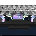 Modern Stage Setup With Colorful Lighting Large Screen And Professional Equipment 3d model