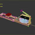 Wooden Recreational Rowing Boat With Black Seat And Paddle For Water Activities