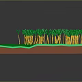 Green Plants With Yellow Stems And Green Leaves Growing On Green Ground In