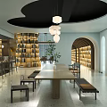 Modern Library Simple Library 3d model