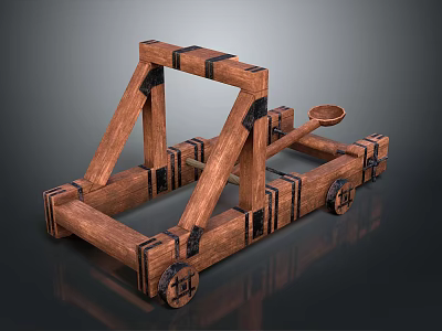 Crosswalk Thrower Siege Attack City Thrower Medieval Weapon Medieval Crosswalk Medieval Thrower 3d model