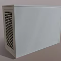 Modern Grey Air Conditioner Fan With Circular Grille And Side Vents Design