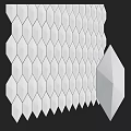 Modern White Hexagonal Wall Paneling Design For Interior Decoration Projects