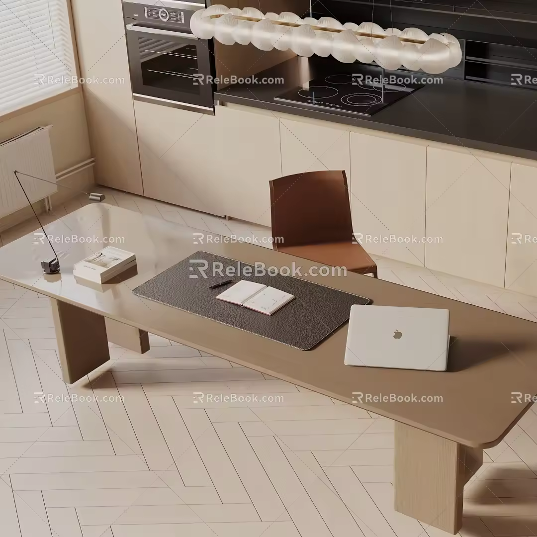 Modern dining table 3d model