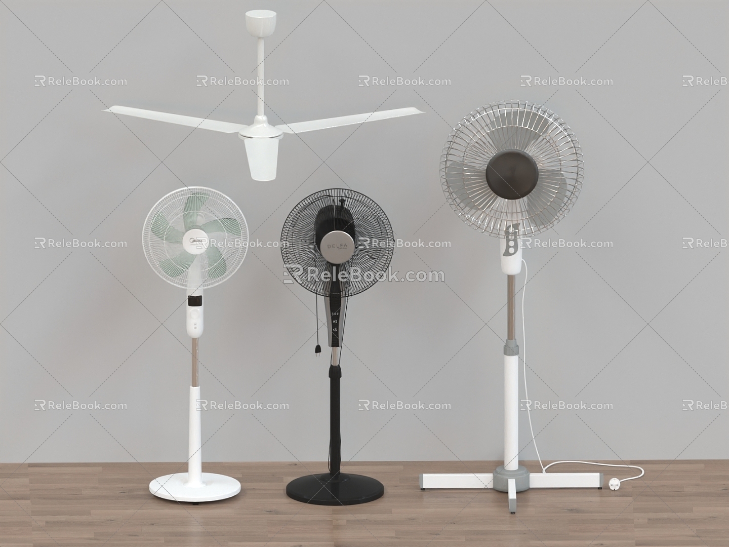 electric fan electric fan floor fan ceiling fan 3d model