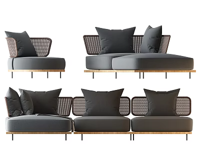 Modern Combination Sofa Combination 3d model