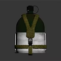 Military Grenade Design With Olive Green Straps And Metal Base