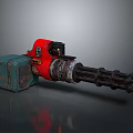 Browning Machine Gun Browning Gatling White Machine Gun Machine Gun Bullet Military 3d model