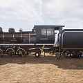 old train locomotive steam train 3d model