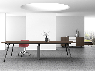 Modern Office Desk and Chair Office Conference Table 3d model