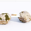 Natural Weathered Stones With Mossy Surfaces For Rustic Decor Projects