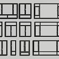 modern window broken bridge window casement window floor-to-ceiling window aluminum alloy window 3d model
