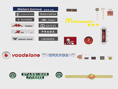 Ironwork Crafted Brand Logo Signs Creative Design For Decorative Business Use 3d model