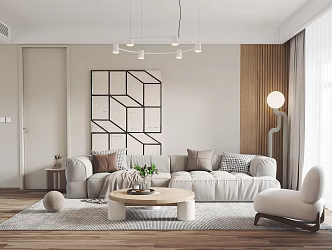 modern living room 3d model
