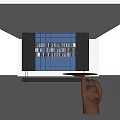 Stami Modern Bookcase Simple Bookcase 3d model