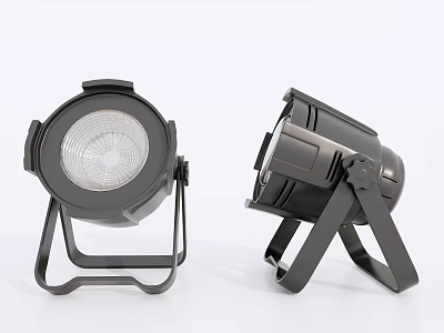 Modern Black Downlights and Spotlights with Mesh Shades Metal Brackets and Adjustable Stands 3d model