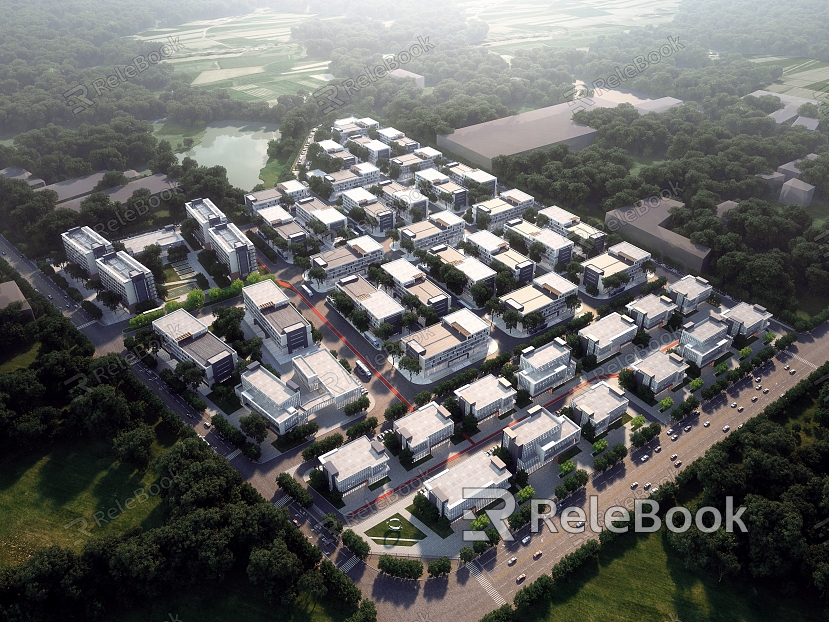 Modern Industrial Park model